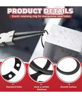 Durable Pro Grade 225 Piece 304 Stainless External Retaining Ring Set For Shafts E Type Circlips 15 Sizes From M3 To M25 Anti Rust C Clip Snap Ring Repair Kit For Mechanical Assemblies, black retaining ring detail