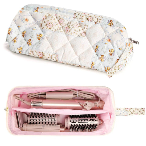 Go To Travel Case For Dyson Airwrap And Hair Dryer Tools Quilted Organizer Bag For Styling Accessories Large Capacity