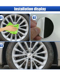 Four Pack Dope American Flag Wheel Center Caps 56Mm Waterproof Rustproof Slick Vinyl Stickers installation steps on car wheel.
