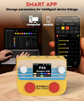 Pocket Desktop Multi Effects Processor For Guitar And Bass With Foot Pedal 125 Effects 10 Simultaneous Modules and app interface visible