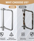 Comparison of 22 Piece Shaft Locking Pin Kit With Zinc Plated Beefed Up Heavy Duty Trailer Coupler Pins versus rusted pins.