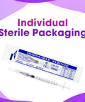100 Pack 1 Milliliter Syringes With Needle 27 Gauge Half Inch Disposable Luer Lock Syringes For Scientific Lab Use Sterile Individually Wrapped Ready For Pro Grade Precision Dosing In Microbiology Chemistry And General Research, individually sterile wrapped