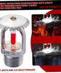 Heavy Duty Copper Pendent Fire Sprinkler Head With 155F Quick Response Activation And Half Inch Thread Straight Up Ready For Top Tier Residential Properties close up showing quick reaction design.