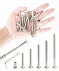 Stainless Steel Furniture Joint Connector Bolt And Cap Nut Kit for cot bed crib hardware in hand