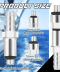 MorningRo Six Piece Lower Unit Gear Oil Pump Adapters for Outboard Motors displayed with various adapter sizes.