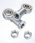 4-Pack PHSB8 Heavy-Duty Rod End Bearings 1/2 Inch Bore 1/2-20 Right Thread Built-To-Last Self-Lubricating Female Thread Steel Joint With Jam Nuts For Forging Machines CNC Equipment Steering Linkages And Automation Tools, steel rod ends with jam nuts