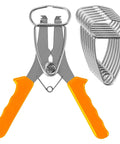 The Ultimate 8 Piece Spring Clamp Miter Tool Kit For Woodworking Pros That Lets You Grip Frames And Trim With Ease While Doing Precise Joint Work On Your Next Cabinetry Project Without Breaking A Sweat, stainless steel, orange handles