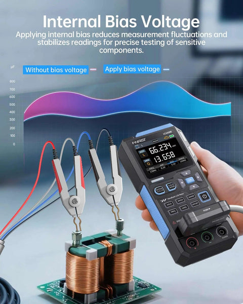 Pro Grade LCR Meter 100kHz With 19999 Counts Auto Component Detect Capacitance Resistance Inductance Testing ESR Q D X θ.