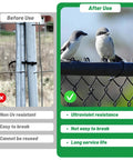 Comparison of aluminum chain link fence ties before and after use, highlighting durability and weather resistance features.