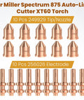 20 Pcs Plasma Cutter Tips And Electrodes Set For XT60 Torch Compatible With Spectrum 875 Auto Line Pro Grade Replacement Parts