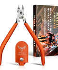Ultra Thin Model Nippers for Gundam and Resin Kits With 0.01mm Flush Blade Cr V Steel Non Stick Coated Ergonomic Non Slip Grip Professional Grade Cutting Tool for Precise Stress Free Plastic Miniatures with packaging