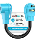 Heavy Duty NEMA 6-50P To 14-50R EV Charger Adapter Cord For Level 2 Charging, 6 Gauge Copper Wire, 180 Degree Bent Design