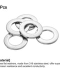 Top Shelf 5 Pack M24 Flat Washers Crafted From Rock Solid 316 Stainless Steel, five durable washers for secure fastening.