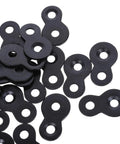 Heavy Duty Iron Table Top Fasteners With Screws, Dual Hole Design Joining Plates, Black Finish, 30 Pieces