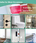 Self Adhesive Door Stopper Bumper Guards Keep Walls Scratch Free From Doorknob Dings Shock Absorbent Gel Shields for various surfaces.