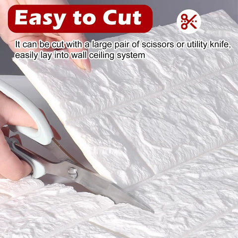 Hassle Free Peel And Stick Brick Wallpaper Roll For Kitchen Backsplash Waterproof PVC Self Adhesive Tile Wallcovering For Bathroom Ceiling Make Your Setup Look Fresh No Sweat Diy Upgrade, easy to cut with scissors.