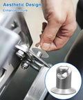 Heavy Duty Flush Hex Allen Quarter Turn Fasteners With 7/16 Inch Grip being installed on a toolbox for secure access.