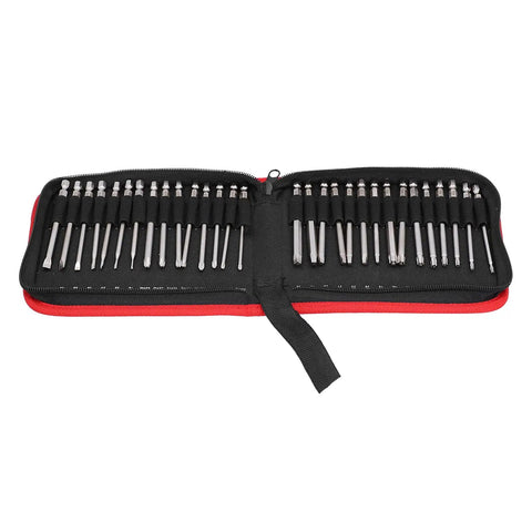 Heavy Duty 30 Pcs Magnetic Bit Set With Square Slot Driver Kit For Electric And Pneumatic Drills Fits Rechargeable Power Tools Perfect For Serious Diy Pros Who Need Tough Gear That Lasts And Gets The Job Done Right, open case