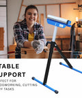 Heavy Duty Folding Roller Stand With Adjustable Steel Support Smooth Roller Anti Slip Base And 60kg Load Capacity Portable