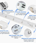Rugged Four Foot Vapor Tight Shop Light With 40W 50W 60W Selectable Power And 3000K To 5000K Tunable CCT IP66 Waterproof ETL features