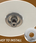 Pro Grade Ten Piece Fire Sprinkler Escutcheon Covers Dual Disc Stainless Steel Wall Mount Shields easy to install with pipe fitting.