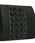 Imak Ergo Back Cushion Lumbar Support Pillow For Office Chair And Car Seat Comfort With Strap, cooling black pillow with air pockets.