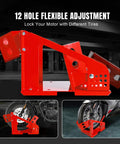 Heavy Duty Motorcycle Wheel Chock With 1800 Lb Capacity And Adjustable 12 Hole Wheel Cradle for 16 to 21 Inch Motorcycles
