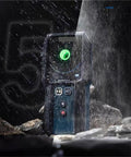Pro Grade Auto Calibrating Stud Finder Wall Scanner in action, surrounded by water droplets, showcasing advanced detection features.