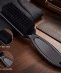 Close-up of 2 Pack Barber Clipper Cleaning Brushes For Blades And Trims Nail Cleaner Style Brush with sturdy nylon bristles