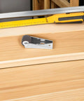 Heavy Duty Sliding Door Bottom Roller Wheels With Thick TPE Rubber Casters For Ultra Smooth And Dead Silent Glide On Wood Barn Doors Cabinet Slides mounted on wood surface.