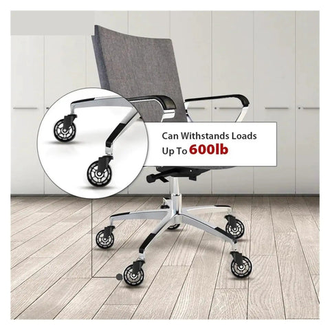 Office chair with 3 Inch Silent Office Chair Caster Replacement Swivel Rubber Soft Safety Roller 60Kg Capacity Stem Caster 11x22mm