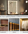 LED Vanity Lights for Mirror Hollywood Style Strip with Adjustable Color Temperature and Brightness USB Powered