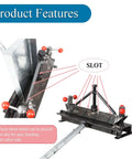 12 Inch Sheet Metal Bender For 20 Gauge Steel And 14 Gauge Aluminum with highlighted slot feature for precise bends.