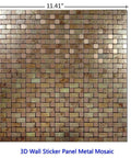 Self Adhesive Aluminum Backsplash Tiles Kit 5 Sheets Bronze Brown Peel And Stick For Kitchen Walls 11.41 inch squares