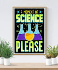 Science Themed Classroom Poster 12 By 18 Inch For High School Middle School And Elementary Decor Durable USA Made Print Perfect For Bulletin Boards Study Corners And Creative Learning Spaces featuring colorful scientific beakers and formulas on a wall.