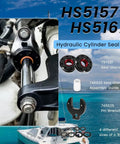 Hydraulic Steering Cylinder Seal Kit With Pin Wrench For Seastar Front Mount Marine Steering Systems shown on a boat