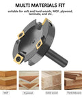 Pro Grade 3 Inch Spoilboard Surfacing Router Bit With 2 Plus 2 Carbide Blades One Half Inch Shank ATS Coated Insert displayed