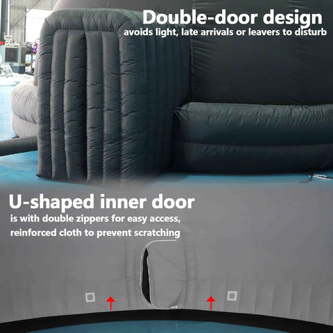 Portable Inflatable Planetarium Projection Dome Theater With Air Blower And PVC Floor Mat double-door design detail