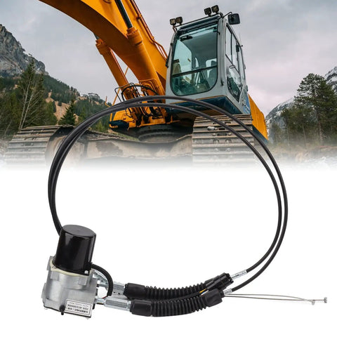 Heavy Duty Excavator Throttle Stepping Motor Built Tough From Durable Alloy Steel For HD800 And HD900 with long cable connection.