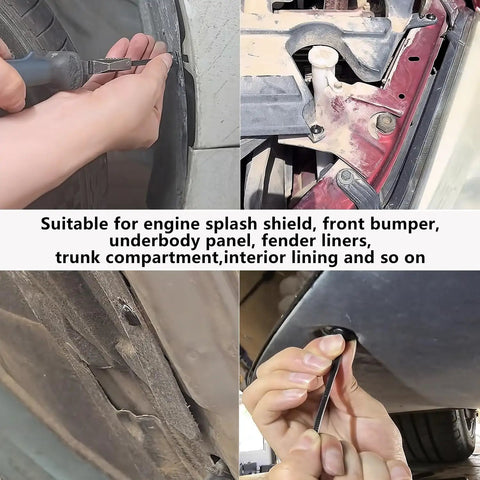 Installation of Universal Nylon Cable Tie Buckle Must Have Kit For Cars With One Way Locking Zipper Clips on auto body parts