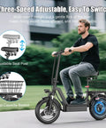 Electric Scooter With Seat For Adults 1000 To 1400 Watt Peak Motor Delivers Up To 25 MPH And A 30 To 45 Mile Range 14 Inch Foldable Escooter