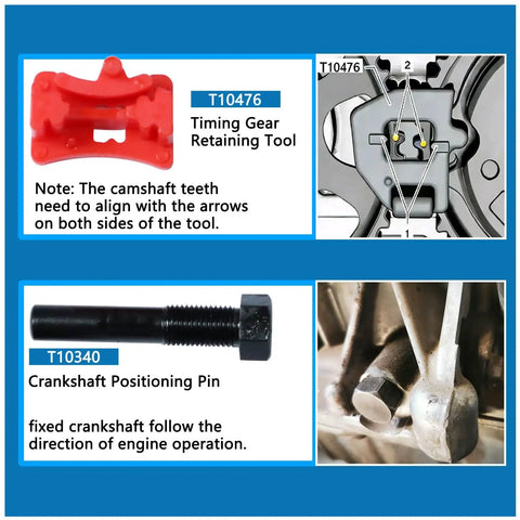 Pro Grade Camshaft And Crankshaft Timing Tool Set For VAG EA211 Engines 1.0L 1.2L 1.4L 1.6L FSI TSI TFSI with retaining tool and positioning pin