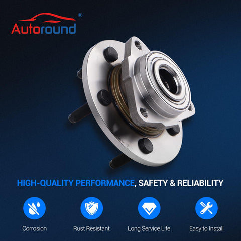 Front Wheel Bearing And Hub Assembly Two Pack For Dodge Ram 1500 2002 2003 2004 2005 2006 2007 2008 5 Lug 2 Wheel ABS Direct Fit
