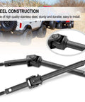 Two Piece Steel Front Axle Drive Shaft CVD Set for Axial SCX24 C10 JLU Bronco Gladiator Deadbolt Upgrades Parts Heavy Duty