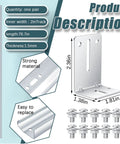 Two Piece Garage Door Vertical Track Replacement Kit With Six Rail Doorpost Brackets And Sixteen Sets Of Screws And Nuts