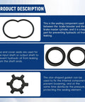 Illustration of seals from DIY Hydraulic Booster Seal Repair Kit 2771004 for GM Brake System, showing installation details.