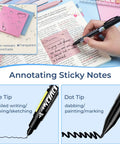 Annotating a book with sticky notes from the All-In-One Cute Spiral Notebook Set For Women And Bible Journal Lovers.