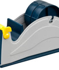 Premium Twin Roll Desk Top 2 Inch Wide Tape Dispenser Steel Blue Gray Holds Two 1 Inch To 3 Inch Tape Rolls Up To 5 Inch Outer Diameter