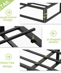 Detail of Heavy Duty King Box Spring With Thick Fabric Cover And Reinforced Steel Frame showing round corner design and noise-free features.