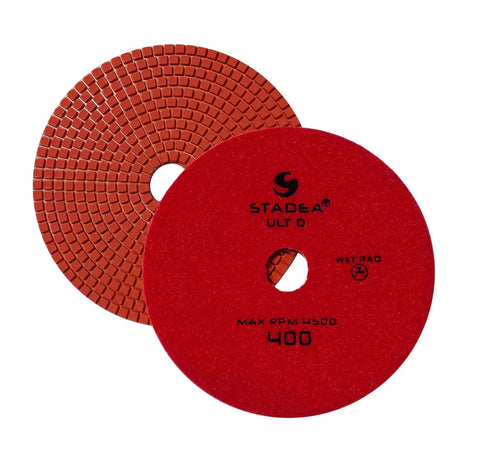 Pro Grade 7 Inch Diamond Polishing Pad Set For Marble Concrete Terrazzo And Granite Floors Wet Or Dry Polishing Grit 400
